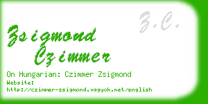 zsigmond czimmer business card